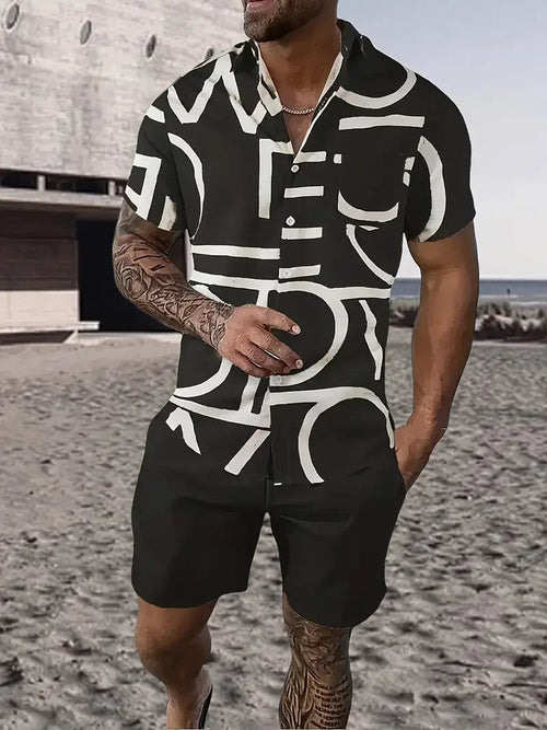 Men's Streetwear Two Piece Beach Set